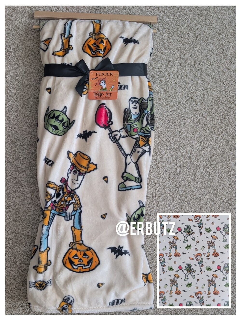 Disney Pixar Toy Story Oversized Plush Halloween Throw Blanket 🎃🤠